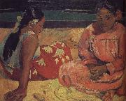 Paul Gauguin The two women on the beach oil on canvas